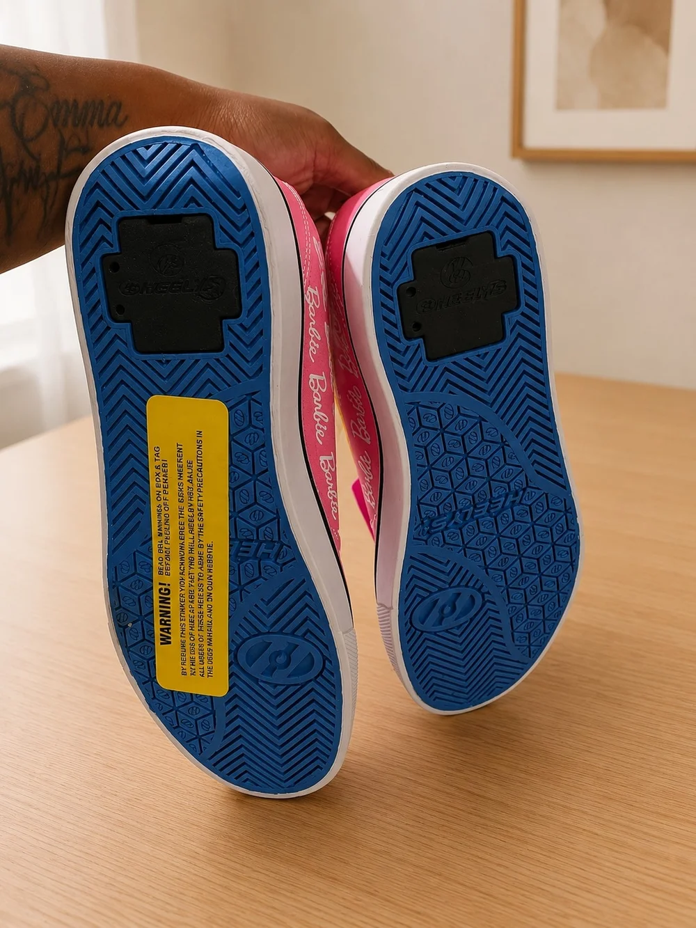 Barbie Pink Lace-Up Heelys Sneakers with White Soles